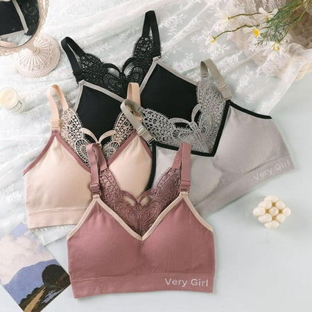 

Clearance!Women s Seamless Wrapped Chest Sports Hollow Lace Beautiful Back Underwear Female Sleeveless Vest Bra