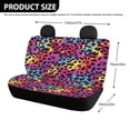 thumbnail image 4 of CHAQLIN Colorful Leopard Print Durable Car Seat Covers for Car Interior Automotive, Washable Bench Seat Back Covers Protects Against Dirt Rear Bench Seat Cover, 4 of 7