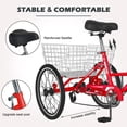 thumbnail image 6 of ABORON 20/24/26 inch 7 Speed Adult Folding Tricycles with Basket, 3-Wheels Cruiser Bike, Camping Folding Trikes for Women, Men, Seniors, 6 of 10