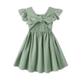 thumbnail image 1 of Vestido Dutebare para niñas pequeñas, algodón y lino, con volantes, halter 90, 1 of 7