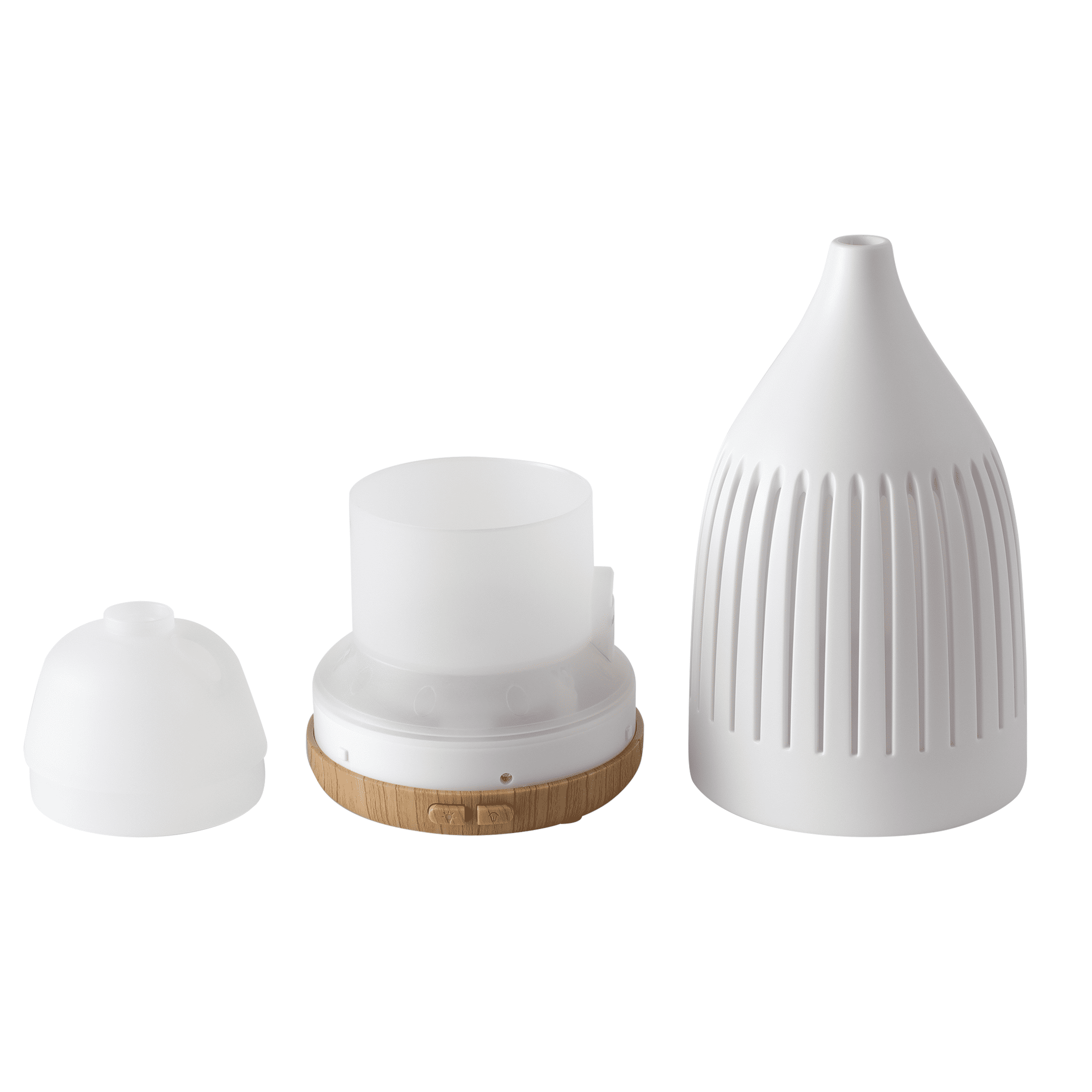 Mainstays White Ultrasonic Aroma Cone 150mL Oil Diffuser with LED Glow