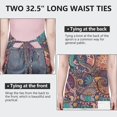 thumbnail image 6 of Multicolor Paisley Pattern Apron-Garden Aprons for Women with Pockets-Cotton Linen Waterproof Kitchen Cooking Gardening Aprons Adjustable for Kitchen,Cooking,BBQ and Salon 33x27 Inch, 6 of 7