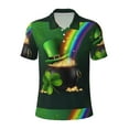 thumbnail image 2 of Daiia St. Patrick's Day4 Pattern Men’s Polo Shirts,Solid Deck Shirt,Classic Fit, Breathable Cotton Polo for Casual and Sport Wear-4X-Large, 2 of 7