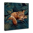 thumbnail image 5 of Stupell Industries Tropical Leopard Glitz Gem Safari Cat Jungle Plants, 30 x 30, Design by Ziwei Li, 5 of 5