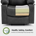 thumbnail image 5 of MCombo Electric Power Lift Recliner Chair with Vibration and Heat for Elderly, Faux Leather, Grey, 5 of 10
