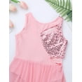 thumbnail image 7 of DPOIS Girls Lyrical Dance Dress Shiny Sequins Leotard Dress Dancewear Pink 12, 7 of 7