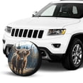 thumbnail image 2 of KAKALAD Beautiful highland cow Spare Tire Cover Universal Vehicle Accessories Buckle Car Tools 15”in, 2 of 6
