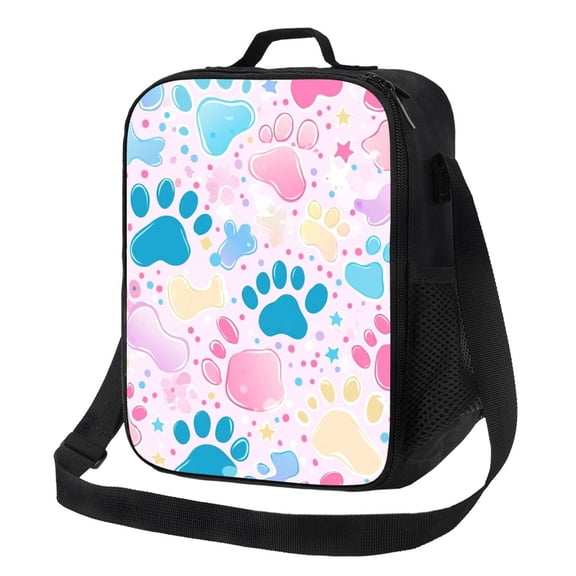 Dog Lunch Bag Reusable Lunch Box Insulated Tote Bag with Adjustable Shoulder Strap