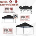 thumbnail image 4 of ABCCANOPY 8 ft x 8 ft Easy Pop up Outdoor Portable Instant One Push Function Canopy Tent with Air Vent, Black, 4 of 8