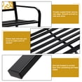 thumbnail image 2 of Ktaxon Outdoor Bench, Metal Patio Leisure Bench with Butterfly Backrest, 2-Person Mix-Color Weatherproof Bench for Porch, Backyard, Poolside, Entryway (Black & Yellow), 2 of 11
