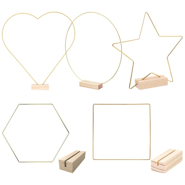 5 aros florales para centro de mesa, de metal, decorativos, para corona de boda.