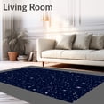 thumbnail image 2 of ODIKA 3'x5' Machine Washable Non-Slip Area Rug, Celestial Dreamscape Twinkling Night Sky Plush Shag Decoration High Traffic Rug with Pad, Blue, 576765, 2 of 8