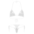 thumbnail image 1 of Miutii Women Sexy Handmade Micro Bikini Lingerie Set Crochet G-string String Bathing Suit Swimsuit White M, 1 of 7