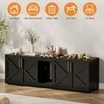 thumbnail image 3 of Home Double Cat Litter Box Enclosure,Hidden Litter Box Furniture for 2 Cats,Wooden Litter Box Enclosure Furniture,Indoor Cat House,Side End Table, TV Stand, 3 of 8