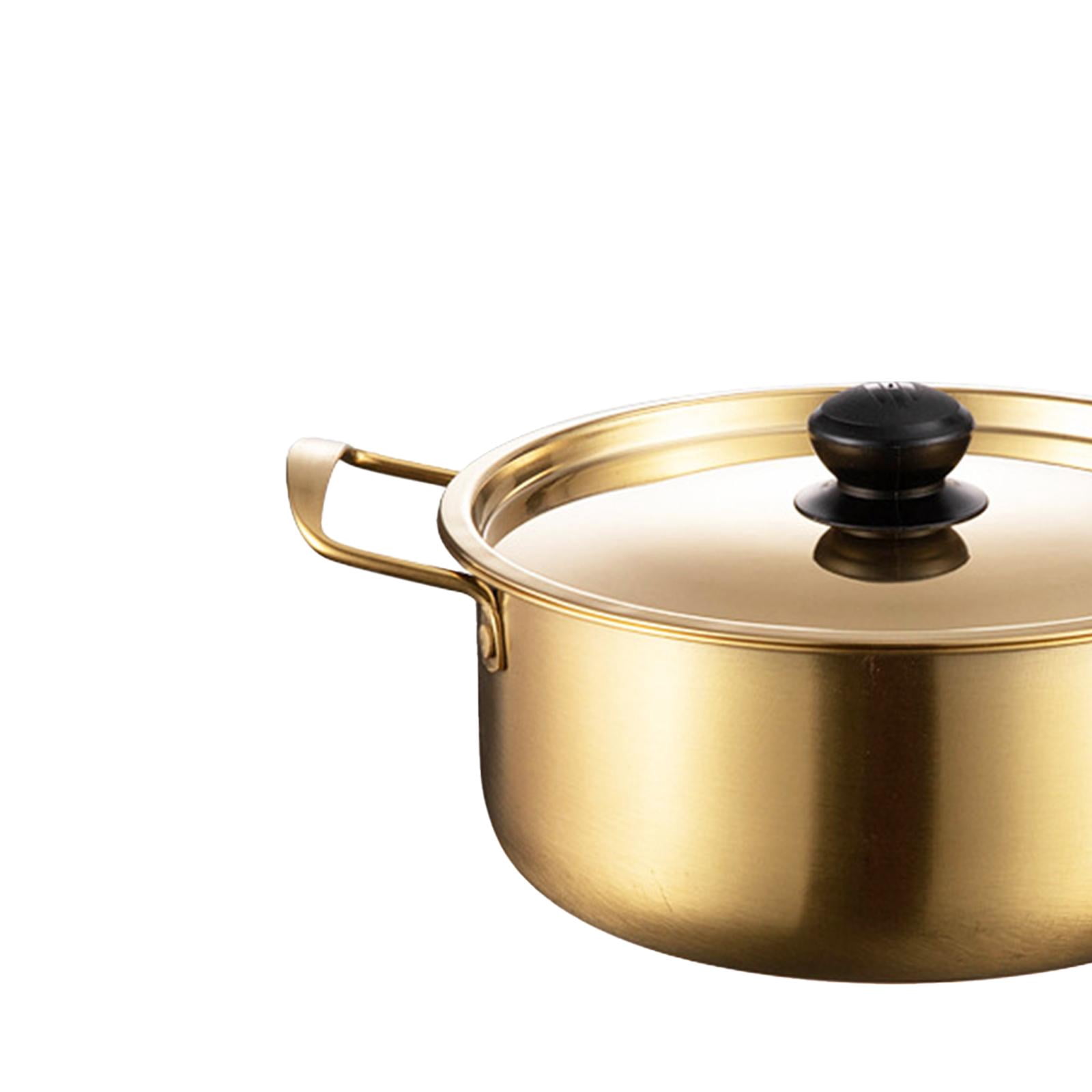 Fiocias Korea Ramen Pot Fast Heating Household Cookware Stockpot Instant Noodle Soup Pot 18cm