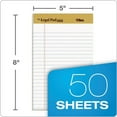 thumbnail image 2 of "The Legal Pad" Plus Ruled Perforated Pads With 40 Pt. Back, Narrow Rule, 50 White 5 X 8 Sheets, Dozen | Bundle of 2 Dozen, 2 of 5