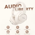 thumbnail image 5 of KVIDIO Wireless over-Ear Headphones, Bass HiFi Stereo Wireless Headphones with Microphone, Noise Isolation, Ultra-Long Running Time, Foldable Bluetooth Headphones for Computer Laptop Mobile, Beige, 5 of 10