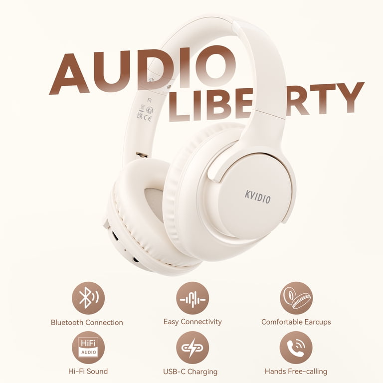 KVIDIO Wireless Over-Ear Headphones, Bluetooth HiFi Stereo photo 4