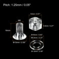thumbnail image 2 of Unique Bargains M8 x 16mm Plastic Phillips Machine Screws with Nuts and Flat Washers, PC Flat Head Machine Bolts 20 Sets, 2 of 4