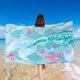 thumbnail image 1 of Toalla de playa de microfibra extragrande, rectangular, para piscina, baño, para niñas y mujeres, para viajes, secado rápido, sin arena, 76 x 130 cm, 1 of 5
