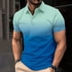 thumbnail image 5 of Camisetas de Manga Corta de los Hombres Casual Gradiente Solapa Botón Arriba Camiseta, Top Ligero para el Hogar, Uso Diario Y Cómodo, 5 of 5