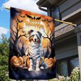 thumbnail image 3 of Mummy Australian Shepherd Happy Halloween with Pumpkins Bats Spooky Fun House Flag 28x40in Double Sided Aussie Dog Lover Gifts Outdoor Decor - 00019, 3 of 5