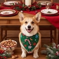 thumbnail image 5 of Racsoh Christmas Pet Bandana, Festive Dog Neck Scarf with Candy Cane Print, Soft Triangle Bib for Small Medium Cats, for Party Photo Winter Decor (Green B), 5 of 7