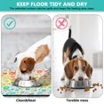thumbnail image 4 of Boho Retro Floral Pet Feeding Mat-Absorbent Pet Placemat for Food and Water Bowl, with Waterproof Rubber Backing, Quick Dry Water Dispenser Mat for Dog and Cat (16"x24"), 4 of 7