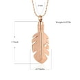 thumbnail image 3 of Feather Urn Necklace Hold Cremation Ashes Keepsake Memorial Jewelry Feather Love Memorial Urn Jewelry Urn Necklaces for Ashes Funeral Cremation Jewelry for Ashes Keepsake Urn Necklace, 3 of 6