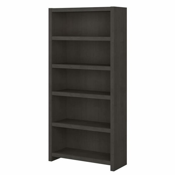Pemberly Row 5 Shelf Bookcase in Charcoal Maple - Engineered Wood