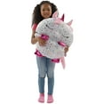 thumbnail image 5 of Happy Nappers: Pillow & Sleepy Sack Large - Shimmer Unicorn - 66 x 30", 2-In-1: Plush Animal Opens Into Sleeping Bag, Soft Play Character, Kids 7+, 5 of 16