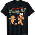 thumbnail image 1 of Retro ICU Nurse Christmas Gingerbread Did You Try Icing It Camiseta, 1 of 2