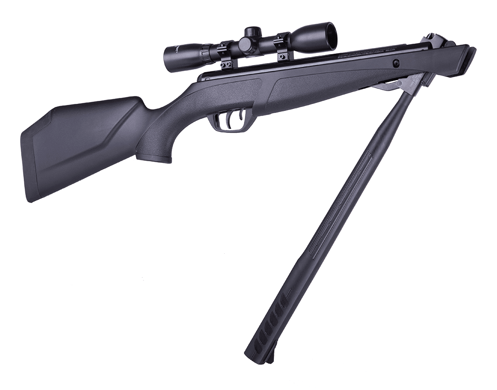 Crosman Shockwave Pellet Air Rifle Nitro Gas Piston with Scope, .22 Caliber, 950fps, Break Barrel, Black