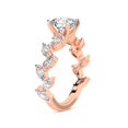 thumbnail image 4 of IGI Certified 1 Carat Round Shape Lab Grown Diamond Engagement Ring | 14K Rose Gold | Hester Petite Side Stone Diamond Ring | FG-VS1-VS2 Quality Friendly Diamonds, 4 of 7