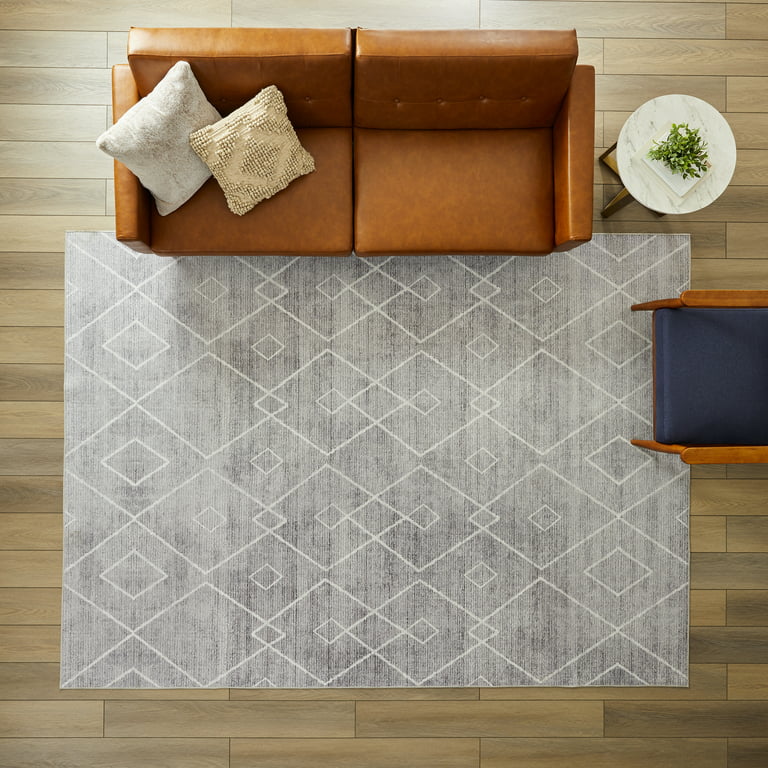 Modern Homes Rain Design Grey Floor Mat, Gray