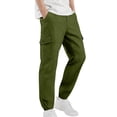 thumbnail image 5 of uublik Boy Girl Sweatpants Size 4T-13 Kids Cargo Pants Elastic Waist Lightweight Outdoor Jogger Pants Army Green, 5 of 6
