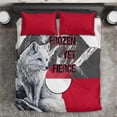 thumbnail image 2 of Greenland Bedding Set with Arctic Fox, Mountains, and Frozen Yet Fierce Text, 2 of 7