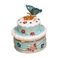 thumbnail image 4 of Joyero con forma de pastel y tapa, adorno decorativo portátil de aleación, organizador de accesorios, estuche de almacenamiento para horquillas de Azul, 4 of 8