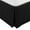 Black, variant on PiccoCasa Pleated Ruffle Bed Skirts with 14" Drop, Queen Black