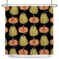 thumbnail image 6 of Tchckioa Harvest Pumpkin Shower Curtain for Bathroom,Waterproof Hooks Bath Curtain,Black,72x72, 6 of 6