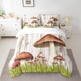 thumbnail image 2 of Erosebridal Mushroom Bedding Sets Queen Size, Spring Plants Bed Set, Microfiber 7pcs, 2 of 5