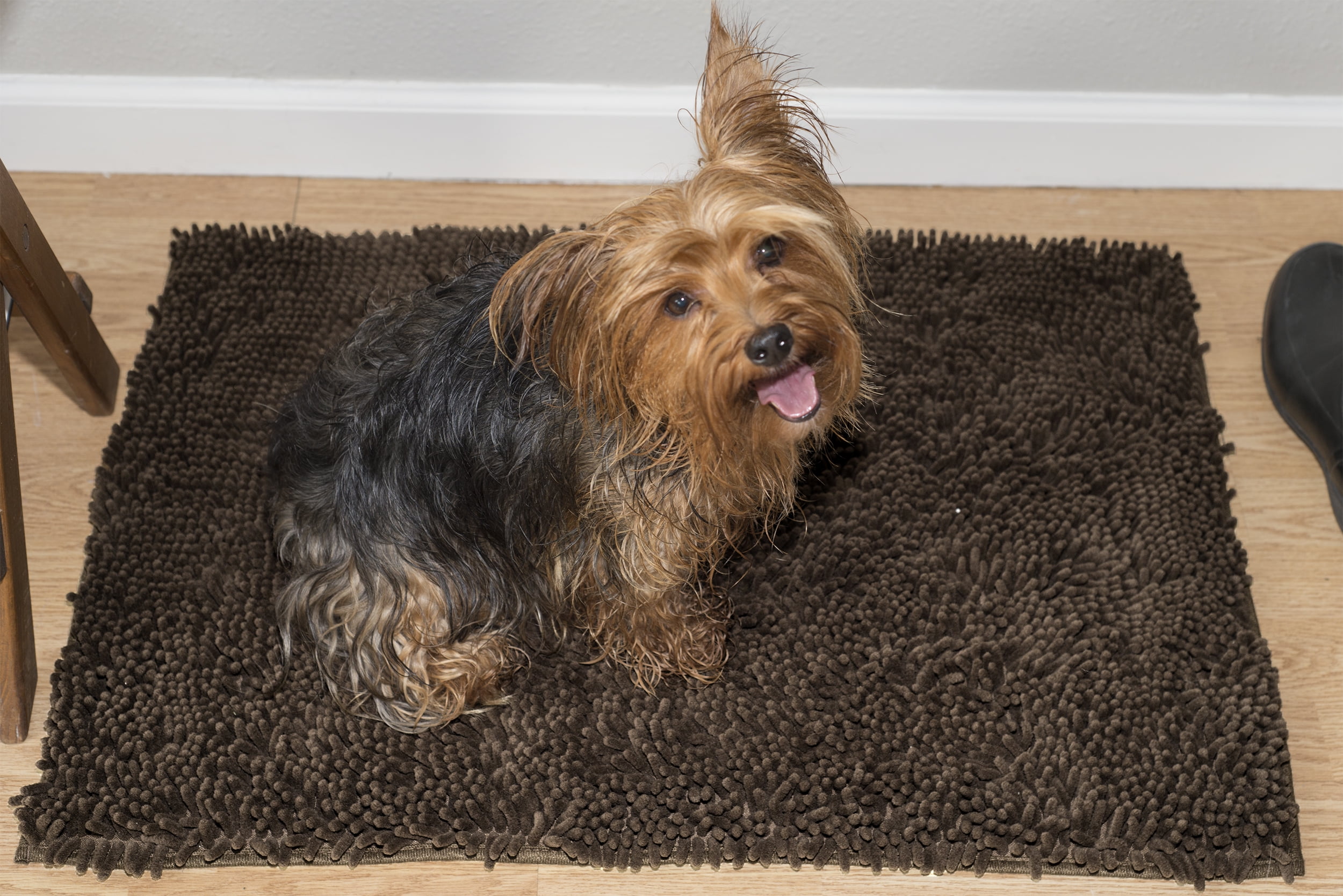 FurHaven Pet Dog Mat | Muddy Paws Towel & Shammy Rug (Charcoal Gray, Jumbo Plus)