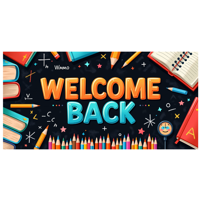 Space Theme Welcome Back Banner School Backpack and Planets Colorful Backdrop Classroom Decorations Outer Space Party Supplies Photography Props