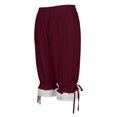 thumbnail image 4 of Hzzrkos Women Casual Fashion Solid Color Elastic‑Waist Loose Capri Pants With Pockets Relaxed‑Fit Trousers for Daily‑wear Home Outdoor Travelling, 4 of 9