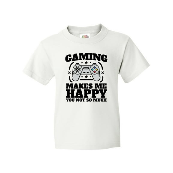 Inktastic Gaming Makes Me Happy Youth T-Shirt