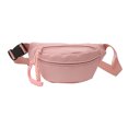 thumbnail image 1 of Riñonera grande para viajes en la playa, riñonera de color sólido, bolso sencillo (rosa), 1 of 6