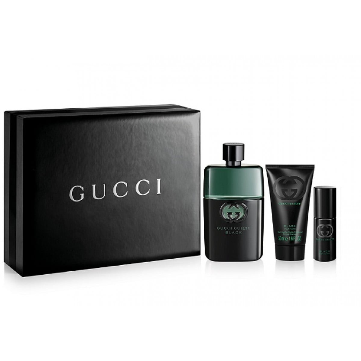 Gucci Guilty Black By Gucci For Men's 3 Pcs Set 