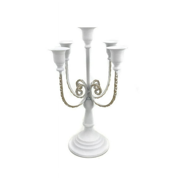 5 Arm Candelabra Vintage Wedding Decor Table Decor,White