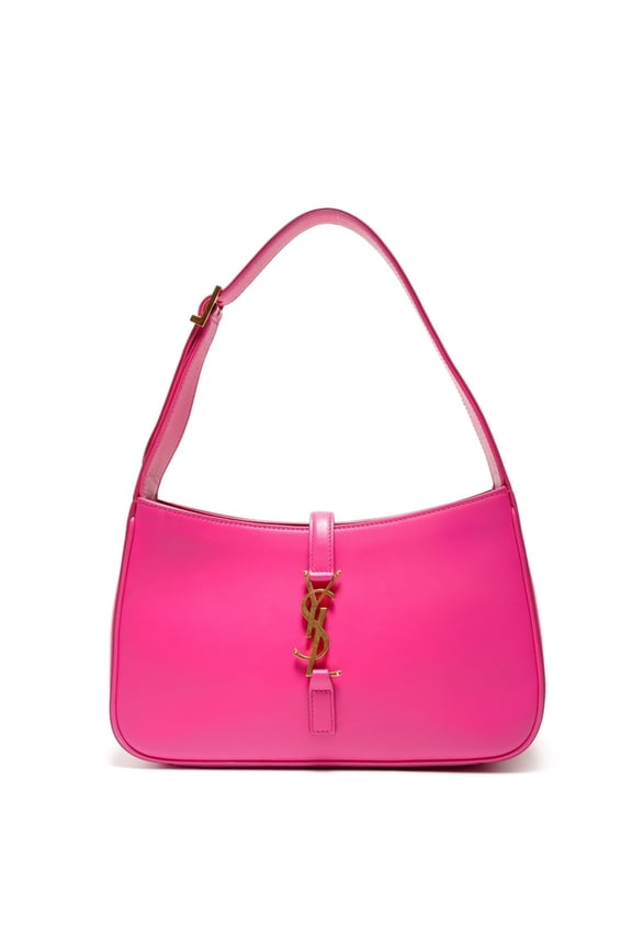 Pre-Owned Yves Saint Laurent Le 5 A 7 Leather Hobo Shoulder Bag, Pink, WS26456