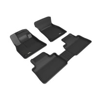 3D MAXpider Custom Fit Kagu Floor Mat (Black) Compatible with Audi E-Tron 2019-2024 / E-Tron S/Sportback/Sportback S 2022-2024 - Full Set